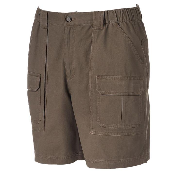 Big & Tall Croft & Barrow&reg; Side Elastic Cargo Shorts, Men's, Size: 52, Med Brown