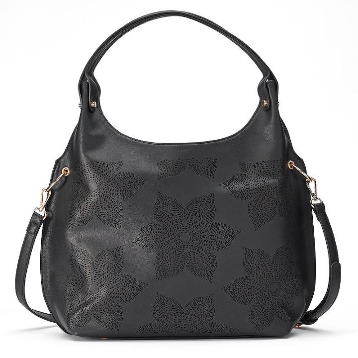 Mellow World Brienne Floral Perforated Hobo, Women's