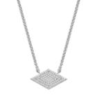 Sterling Silver 1/4 Carat T.w. Diamond Kite Necklace, Women's, Size: 16, White