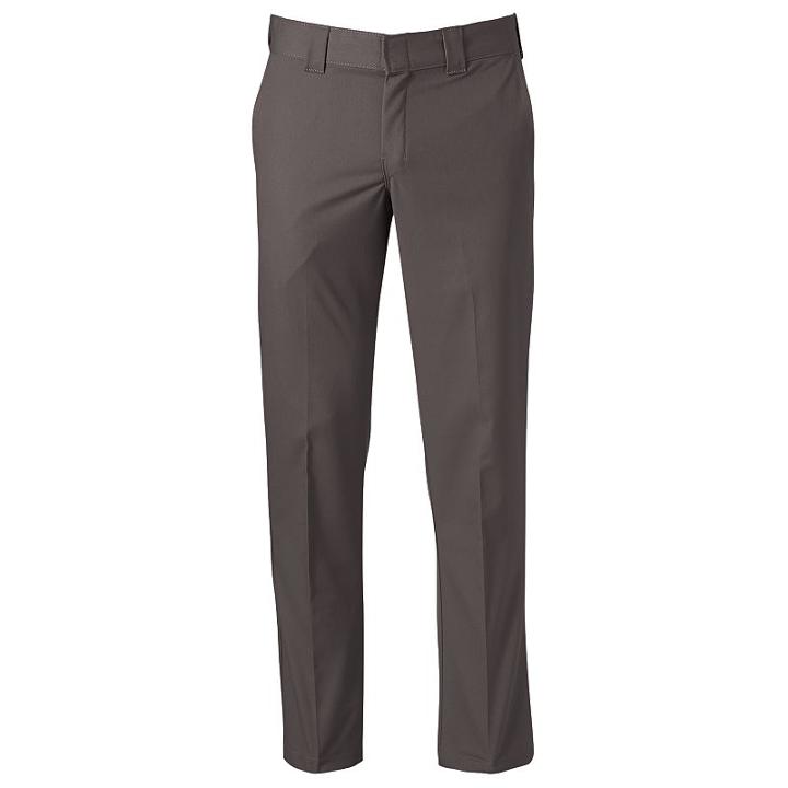 Men's Dickies Slim-fit Flex Fabric Work Pants, Size: 32x34, Silver