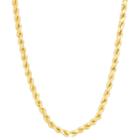 Men's 14k Gold Over Silver Rope Chain Necklace, Size: 22, Yellow