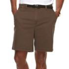 Men's Croft & Barrow&reg; Classic-fit Twill Belted Outdoor Shorts, Size: 42, Med Brown