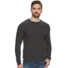 Men's Apt. 9 &reg; Modern-fit Textured Stretch Soft Touch Layering Sweater, Size: Large, Dark Grey