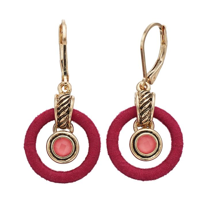 Napier Orbital Drop Earrings, Women's, Pink
