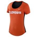 Women's Nike Clemson Tigers Dri-fit Scoopneck Tee, Size: Xl, Orange