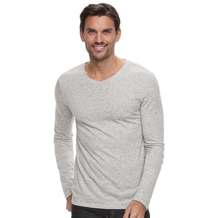 Men's Marc Anthony Slim-fit V-neck Tee, Size: Xl, Med Grey