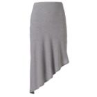 Women's Apt. 9&reg; Asymmetrical Ribbed Skirt, Size: Medium, Grey Other