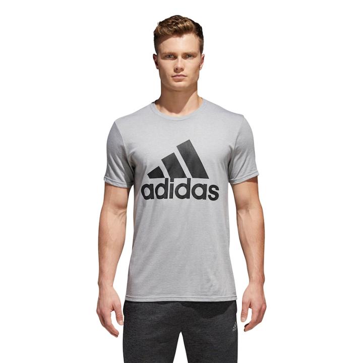 Men's Adidas Classic Tee, Size: Xxl, Med Grey