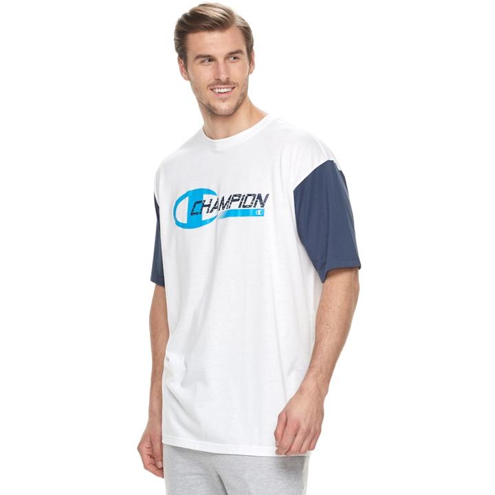 Big & Tall Champion Classic-fit Colorblock Tee, Men's, Size: 6xb, White