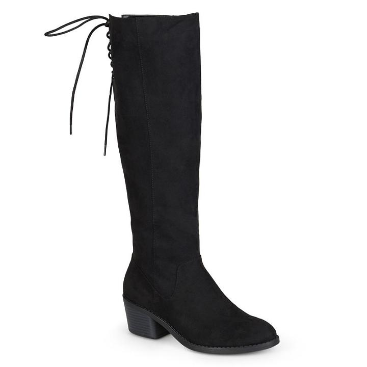 Journee Collection Roz Women's Riding Boots, Girl's, Size: Medium (6.5), Black
