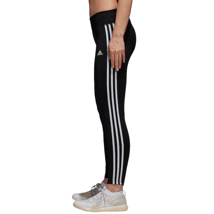 Women's Adidas Designed 2 Move Climalite 3-stripe Midrise Leggings, Size: Medium, Black