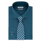 Men's Van Heusen Slim-fit Flex Collar Dress Shirt & Tie, Size: 19 37/8t, Blue Other