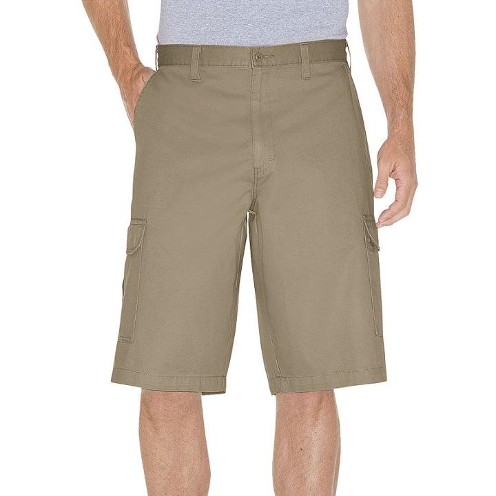Men's Dickies Loose-fit Cargo Shorts, Size: 36, Lt Beige