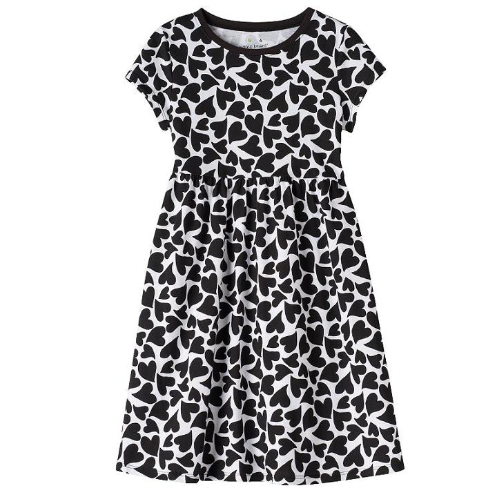 Girls 4-7 Jumping Beans® Shirred Tee Dress, Girl's, Size: 4, Black