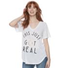 This Just Got Real Tee, Women's, Size: Large, White