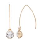 Dana Buchman Circle Drop Threader Earrings, Women's, Gold