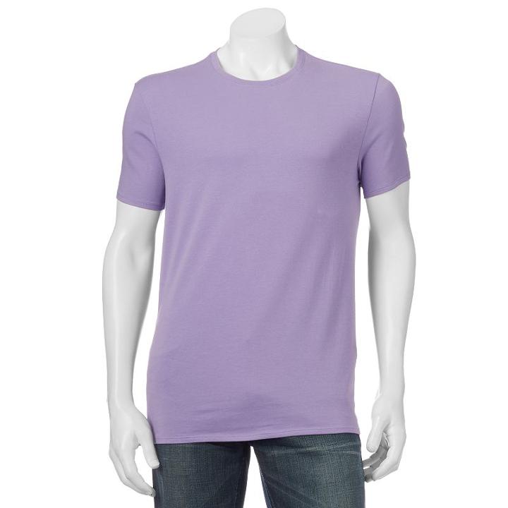 Big & Tall Apt. 9 Core Solid Crewneck Tee, Men's, Size: Xl Tall, Purple