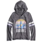 Girls' 7-16 So&reg; Varsity Graphic Hooded Sweatshirt, Size: 12, Dark Grey
