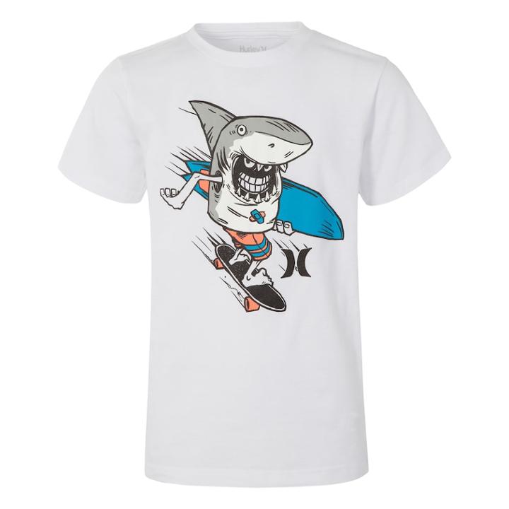 Boys 8-20 Hurley Land Shark Tee, Size: Large, White