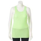 Juniors' Plus Size So&reg; High Neck Slub Tank Top, Girl's, Size: 1xl, Brt Green