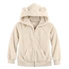 Girls 4-10 Jumping Beans&reg; Sherpa Zip Hoodie, Size: 5, Black