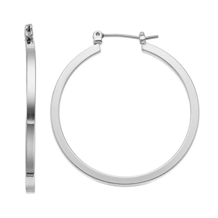 Simply Vera Vera Wang Square Tube Nickel Free Hoop Earrings, Women's, Silver