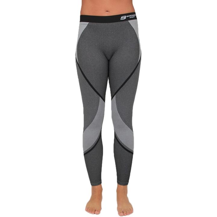 Women's Skechers Strike Seamless Leggings, Size: Large, Grey
