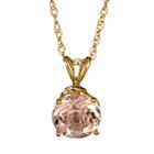 14k Gold Morganite Pendant, Women's, Size: 18, Pink