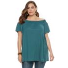 Plus Size Sonoma Goods For Life&trade; Striped Off-the-shoulder Top, Women's, Size: 3xl, Green