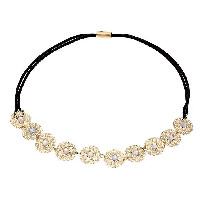 Lc Lauren Conrad Filigree Disc Stretch Headband, Women's, Black