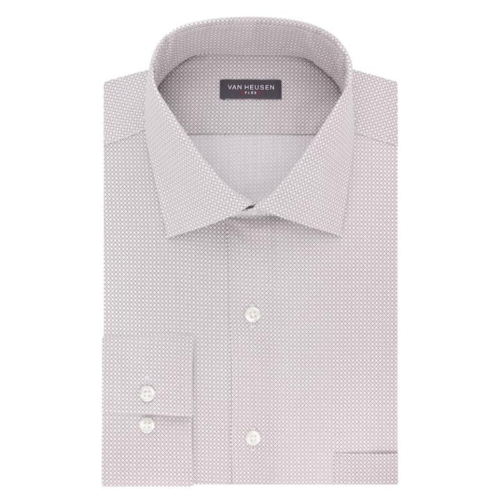 Men's Van Heusen Flex Collar Regular Fit Stretch Dress Shirt, Size: 17 36/37, Grey Other