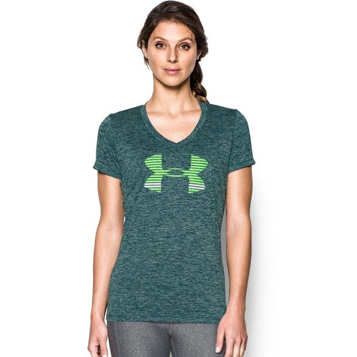 Women's Under Armour Tech Twist Short Sleeve Graphic Tee, Size: Large, Brown Over