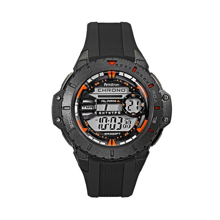Armitron Men's Digital Chronograph Watch, Black