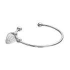 Fiora Stainless Steel Wisconsin Badgers Charm Cuff Bracelet, Women's, Size: 7.5, Grey