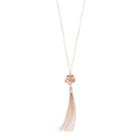 Lc Lauren Conrad Flower Tassel Necklace, Women's, Light Pink