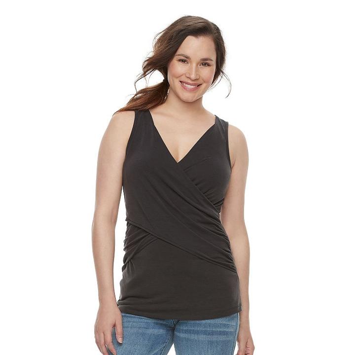 Maternity A:glow Twist Nursing Tank, Women's, Size: Xxl-mat, Black