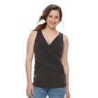Maternity A:glow Twist Nursing Tank, Women's, Size: Xxl-mat, Black
