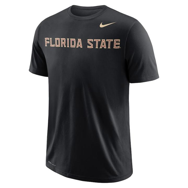 Men's Nike Florida State Seminoles Wordmark Tee, Size: Small, Black