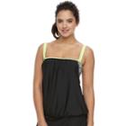 Women's N 2-in-1 Tankini Top, Size: Xxl, Black