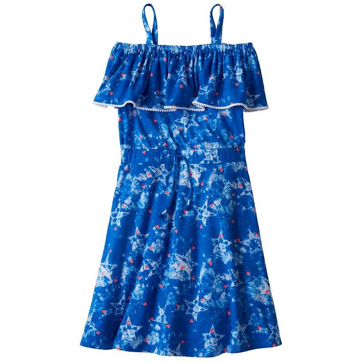 Girls 7-16 So&reg; Off Shoulder Drawstring Knit Dress, Girl's, Size: Xxl/16, Blue (navy)
