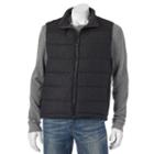 Men's Apt. 9&reg; Modern-fit Mixed Media Wool-blend Puffer Vest, Size: Small, Grey