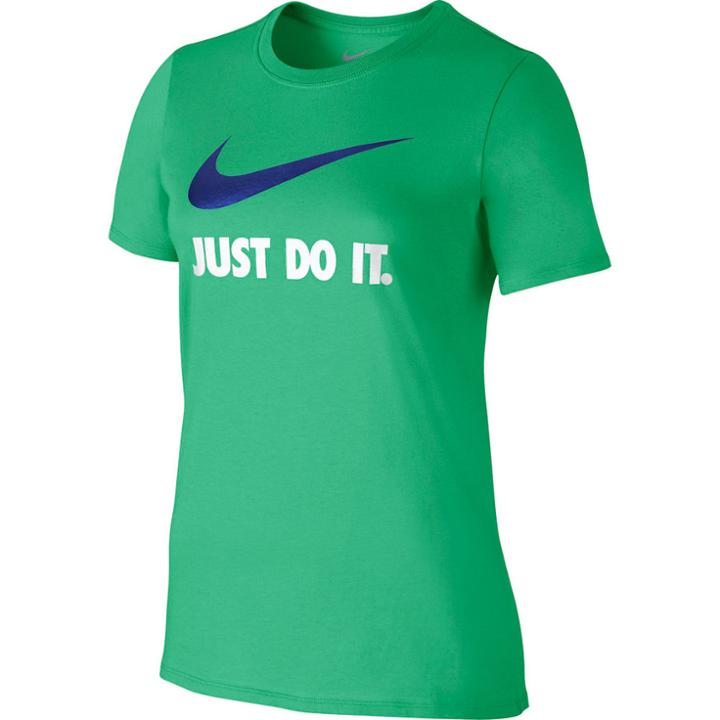 Women's Nike Just Do It Swoosh Crewneck Tee, Size: Xl, Green Oth