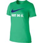 Women's Nike Just Do It Swoosh Crewneck Tee, Size: Xl, Green Oth