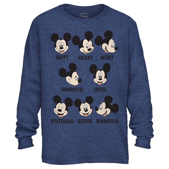 Boys 8-20 Disney Mickey Mouse Expressions Tee, Size: Xl, Med Blue