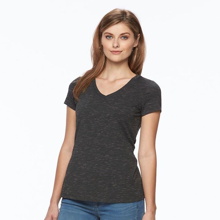 Apt. 9, Women's &reg; Essential Tee, Size: Medium, Dark Grey