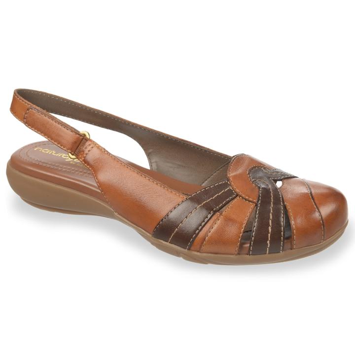 Naturalsoul By Naturalizer Civil Women's Slingback Flats, Size: Medium (7.5), Dark Brown