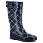 Western Chief Petite Plaid Women's Waterproof Rain Boots, Size: 6, Med Blue