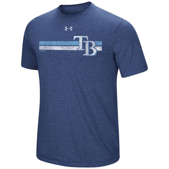 Men's Under Armour Seattle Mariners Distressed Stripe Tee, Size: Xl, Blue