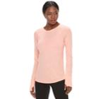 Women's Tek Gear&reg; Raglan Long Sleeve Tee, Size: S Long, Brt Orange