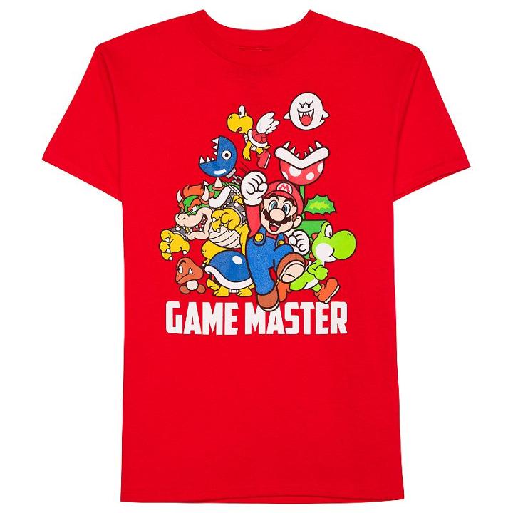 Boys 8-20 Super Mario Bros. Tee, Boy's, Size: Xl, Brt Red